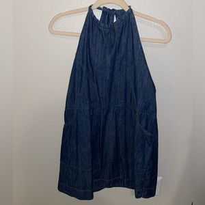 Free People Denim Mini Dress with pockets